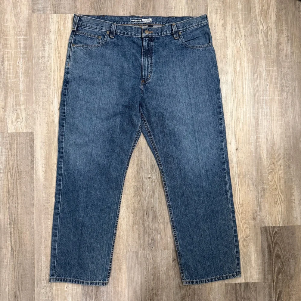 Carhartt Relaxed Fit 5-Pocket Jeans Mens Dark Wash Denim-size 42x30 *NEW w tags*